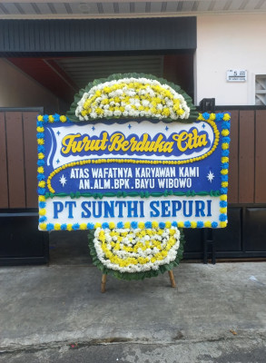Papan Bunga Duka di Pelita Jaya
